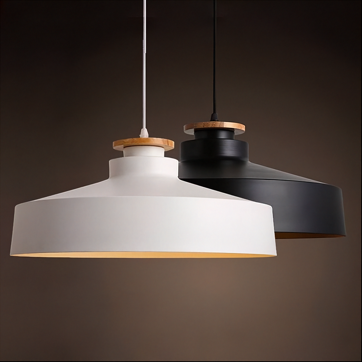 Simple Nordic Retro Restaurant Macaron Chandelier