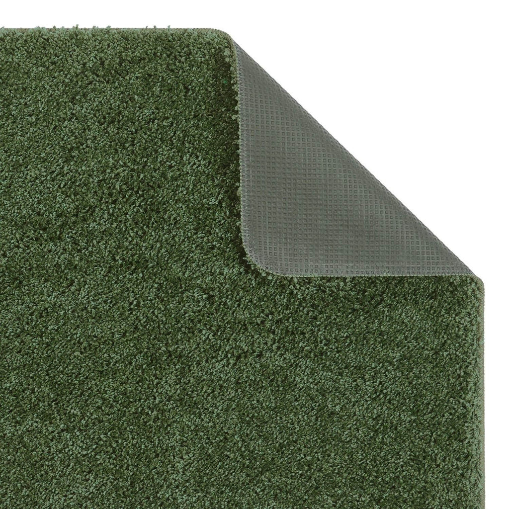 Washable Forest Green Shaggy Rug