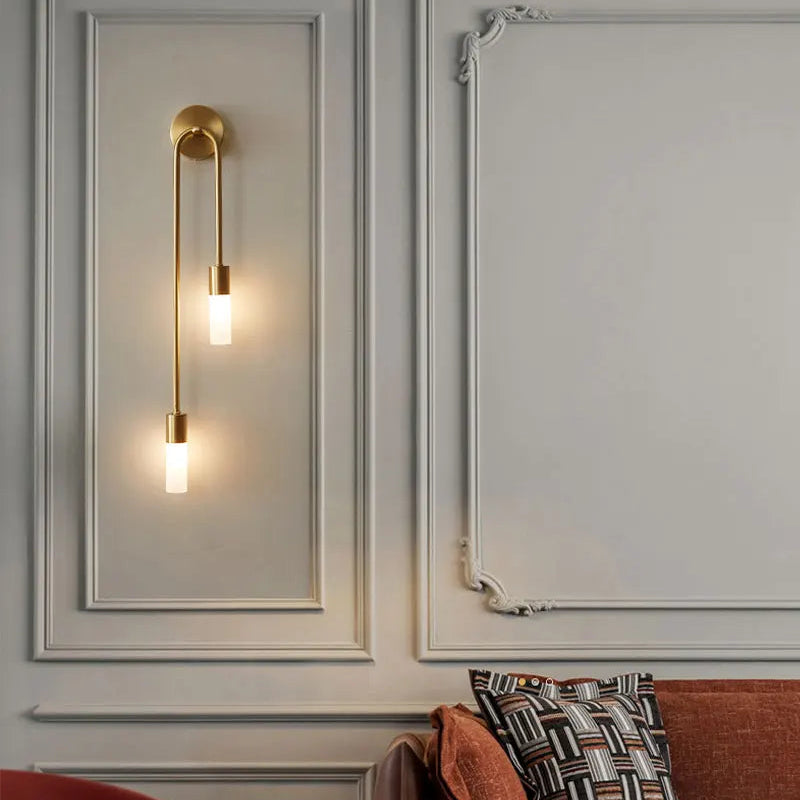 Decorative wall sconce on a wall with a neutral color scheme