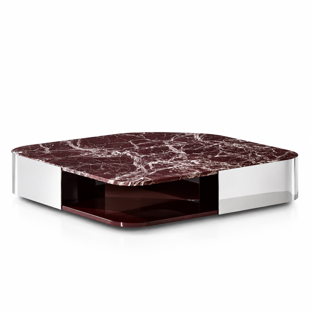 Diagrama designer marble coffee table styled in a luxury modern interior
