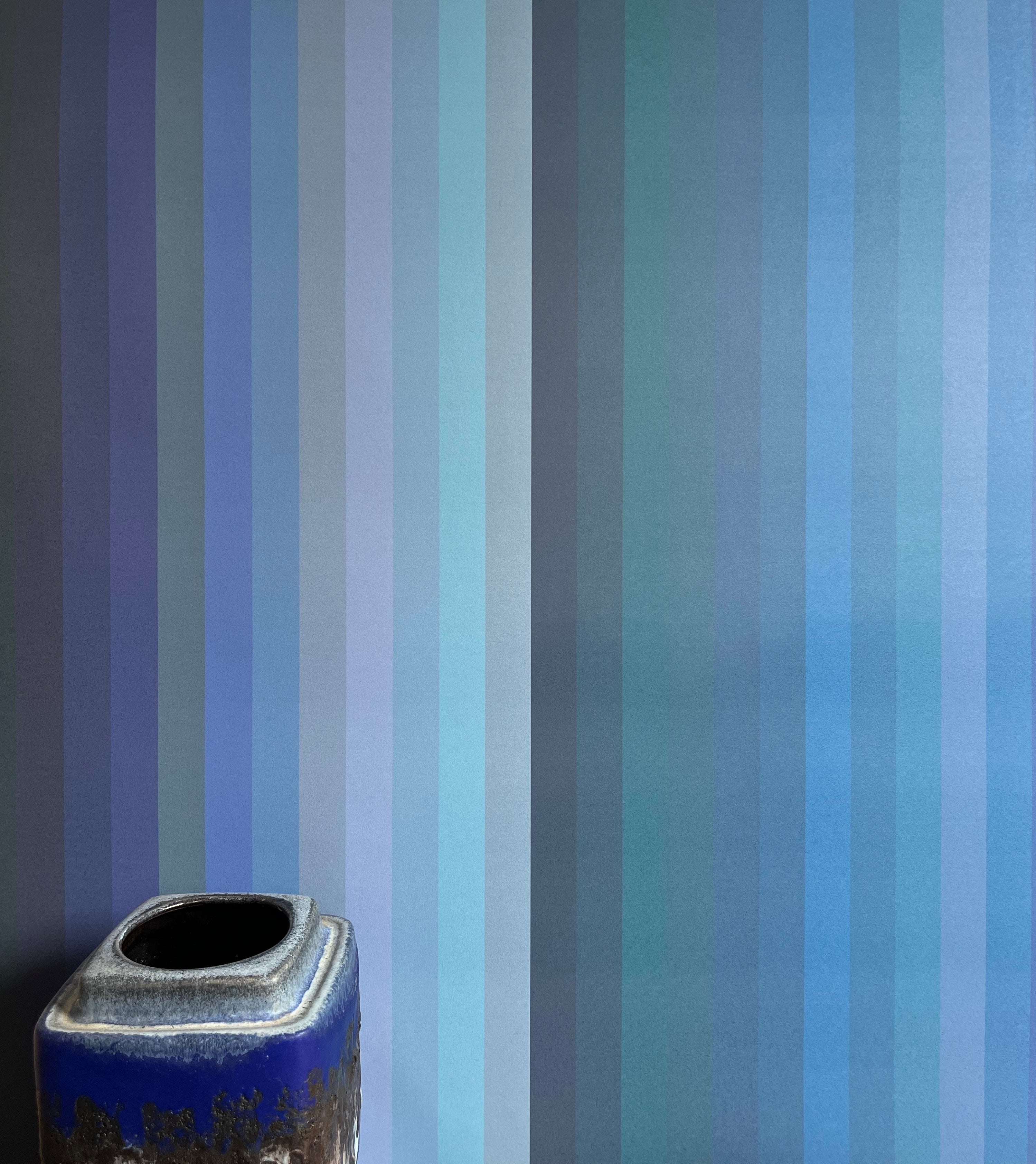 Tonal Stripe Wallpaper - Indigo