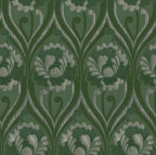 Decorative green and gray patterned fabric texture