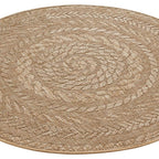 Indoor Outdoor Almendro Round Rug – Chevron Design