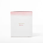 White box with pink top and text 'Take time to love' on a white background