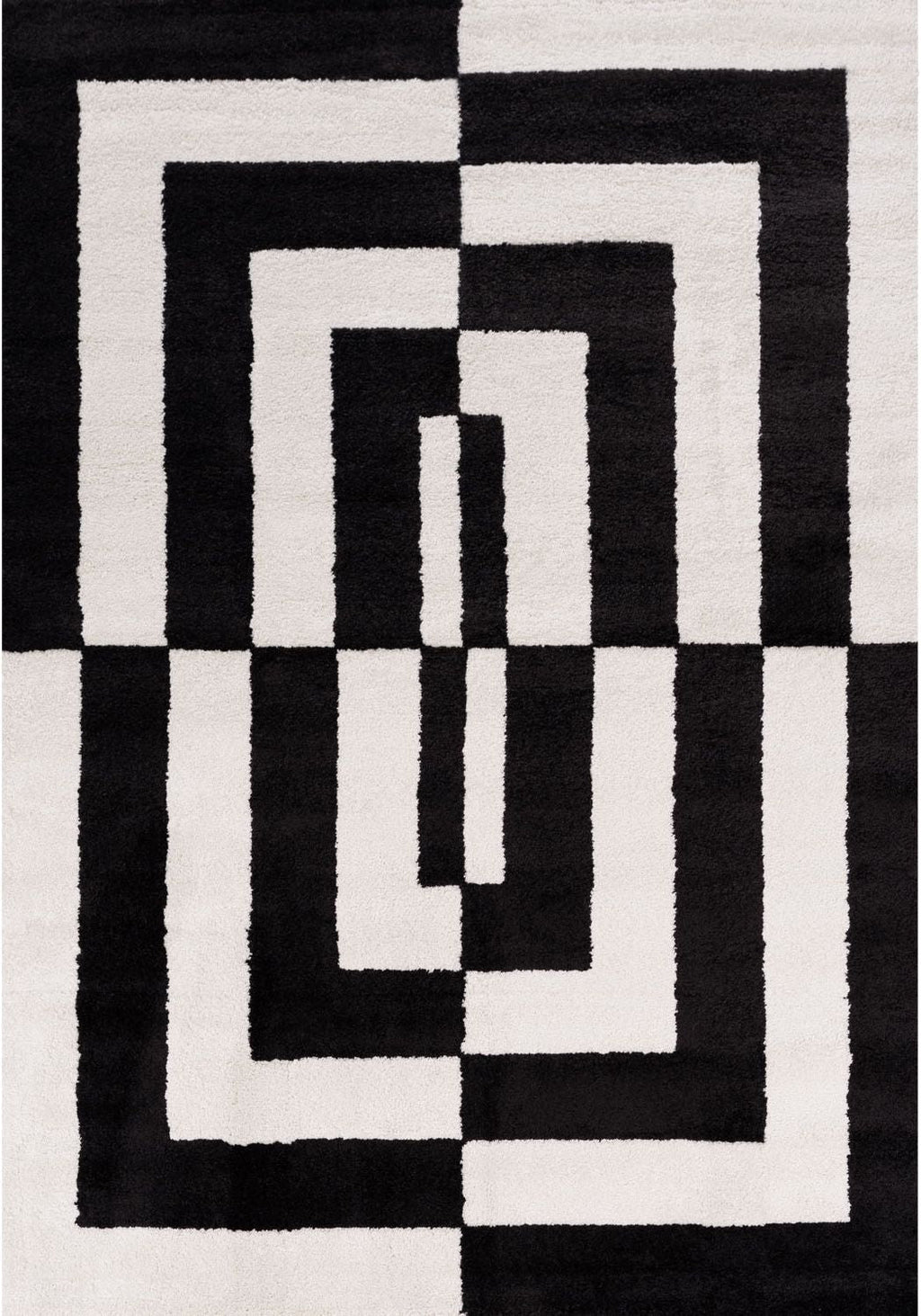 Joli Geometric Black & White Rug