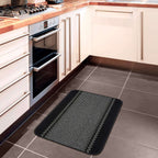 Washable Bordered Black Rug  | 116Bl