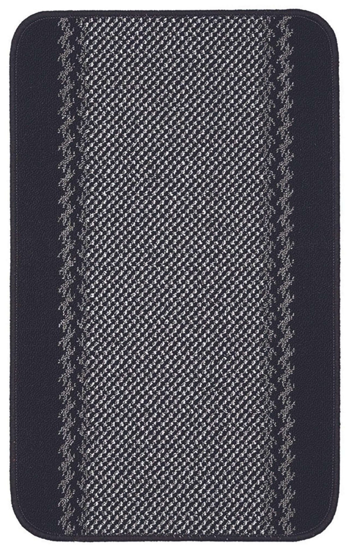 Washable Bordered Black Rug  | 116Bl