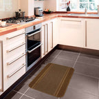 Washable Bordered Brown Rug | 116Br