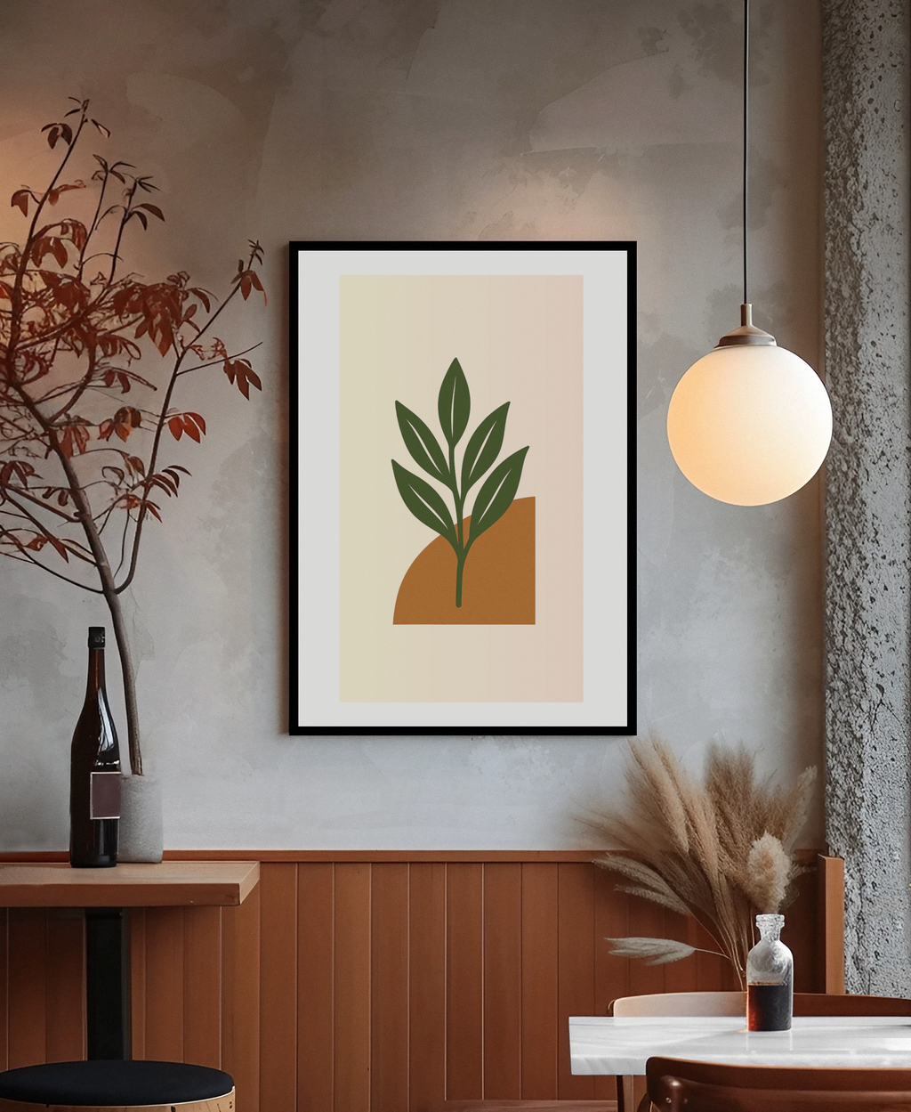 Botanical Wall Art - Green Leaf Print