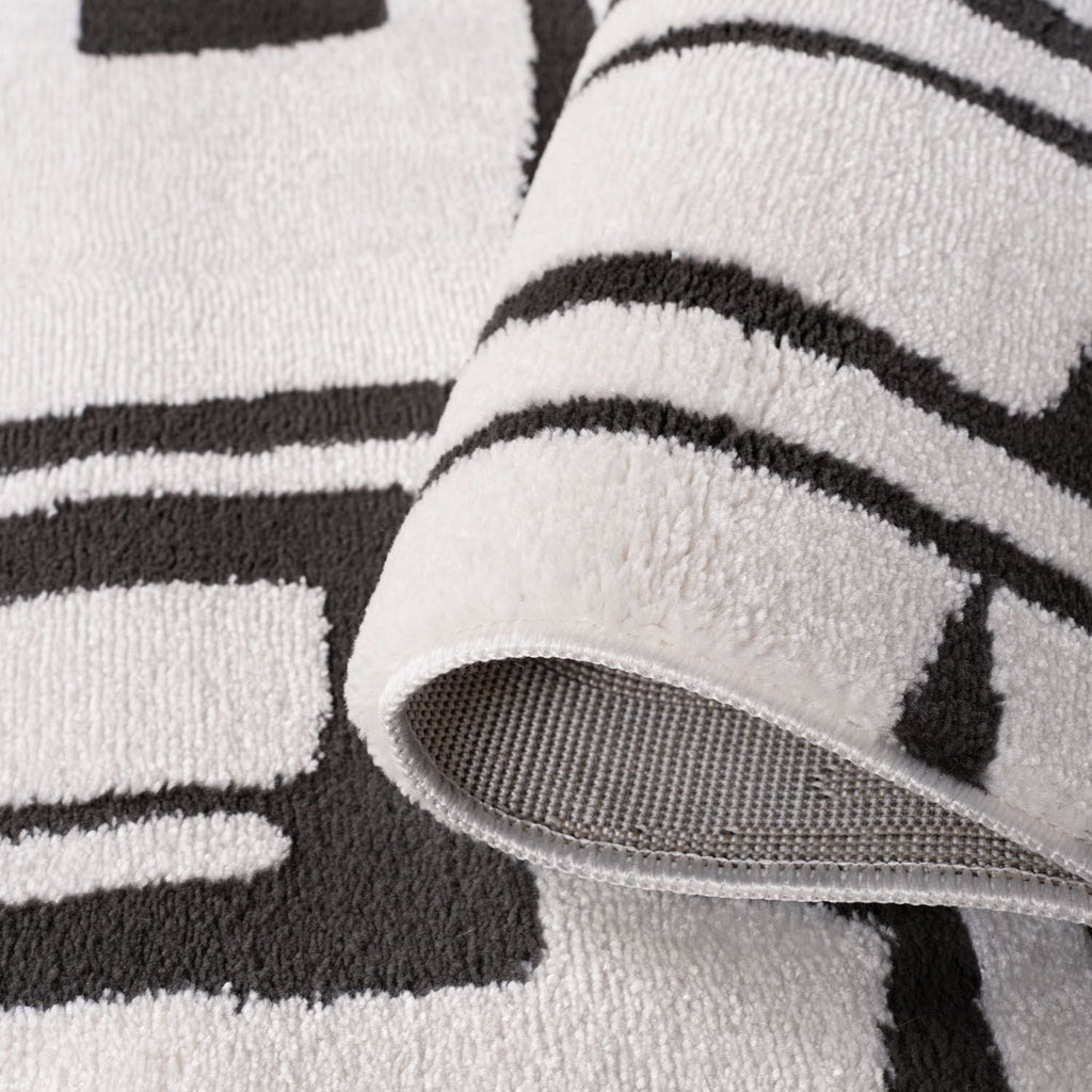 Loft Abstract Dark Grey Rug