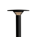 Black outdoor lamp post on a white background