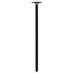 Black metal stake on a white background