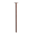 Copper-colored nail on a white background