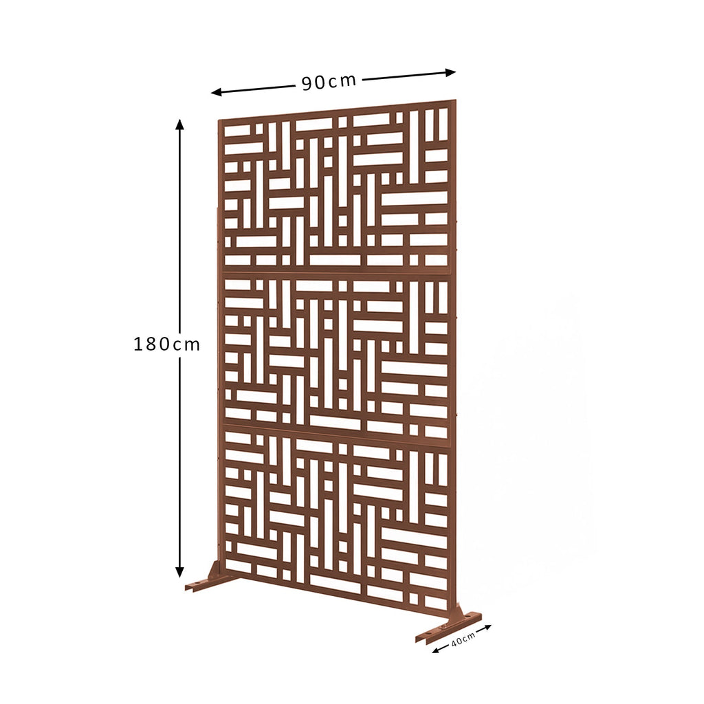 Metal Indoor/Outdoor Privacy Screen 90cm x 180cm - Maze