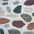 Multicolored abstract pattern on a textured surface