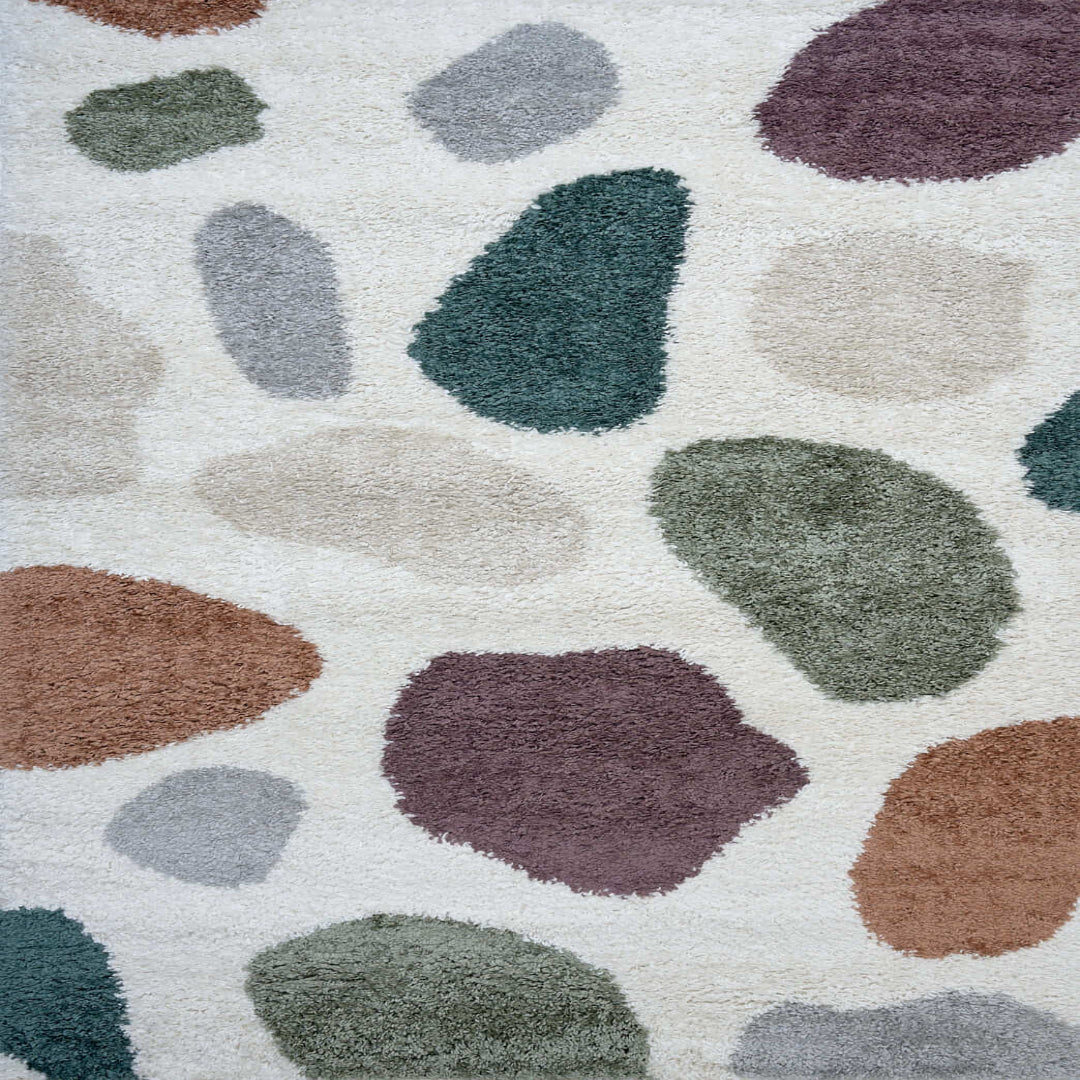 Multicolored abstract pattern on a textured surface