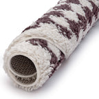 Moodi Shaggy Purple Mosscheck Rug