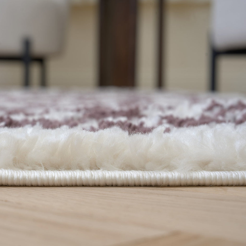 Moodi Shaggy Purple Mosscheck Rug – MOOAZAA