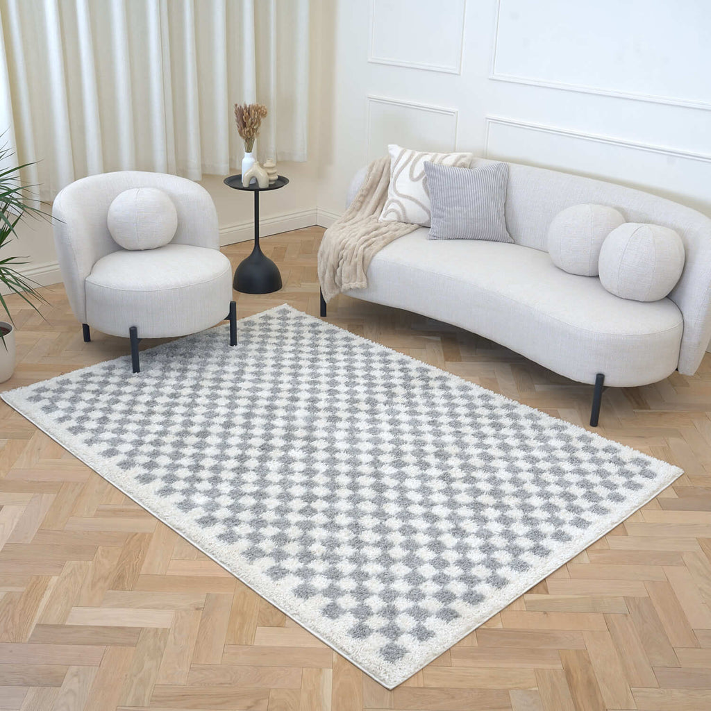 Moodi Shaggy Grey Mulberry Rug – MOOAZAA