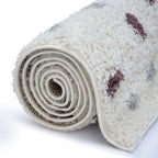 Moodi Shaggy Grey/Purple Plumetis Rug