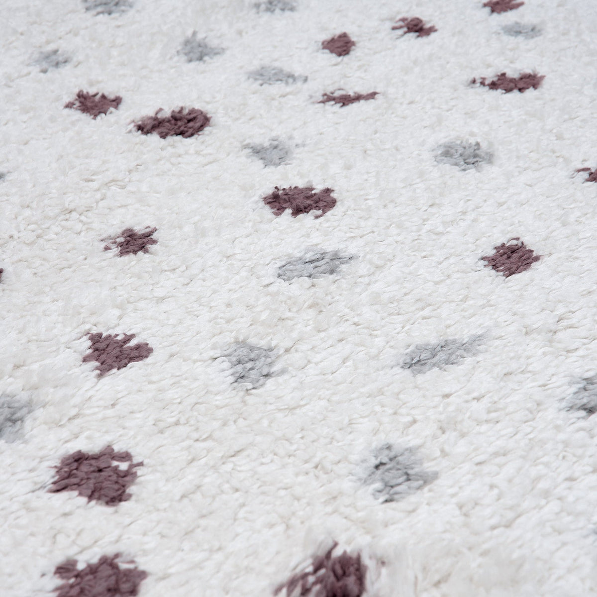 Moodi Shaggy Grey/Purple Plumetis Rug