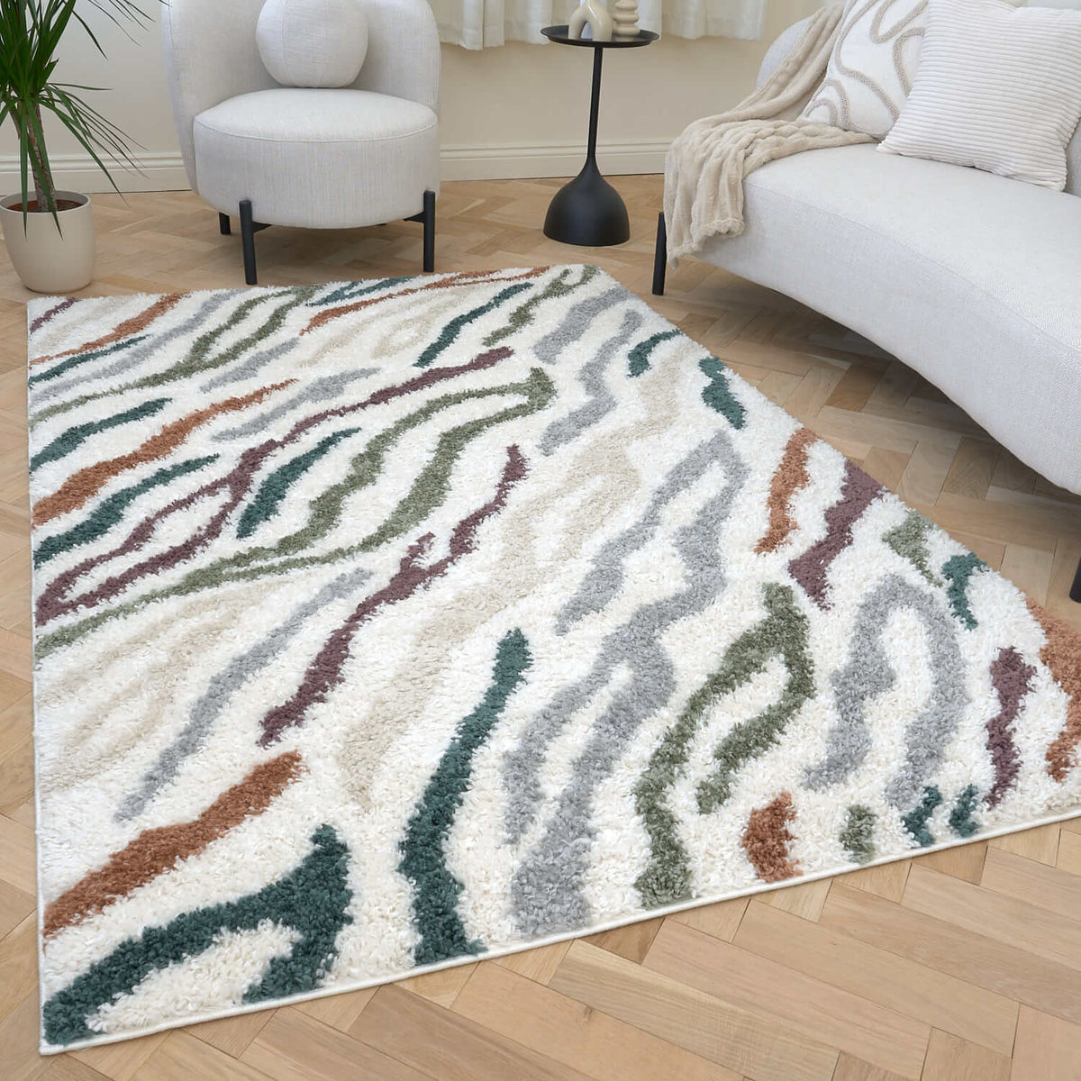 Moodi Shaggy Multicolour Tidecrest Rug