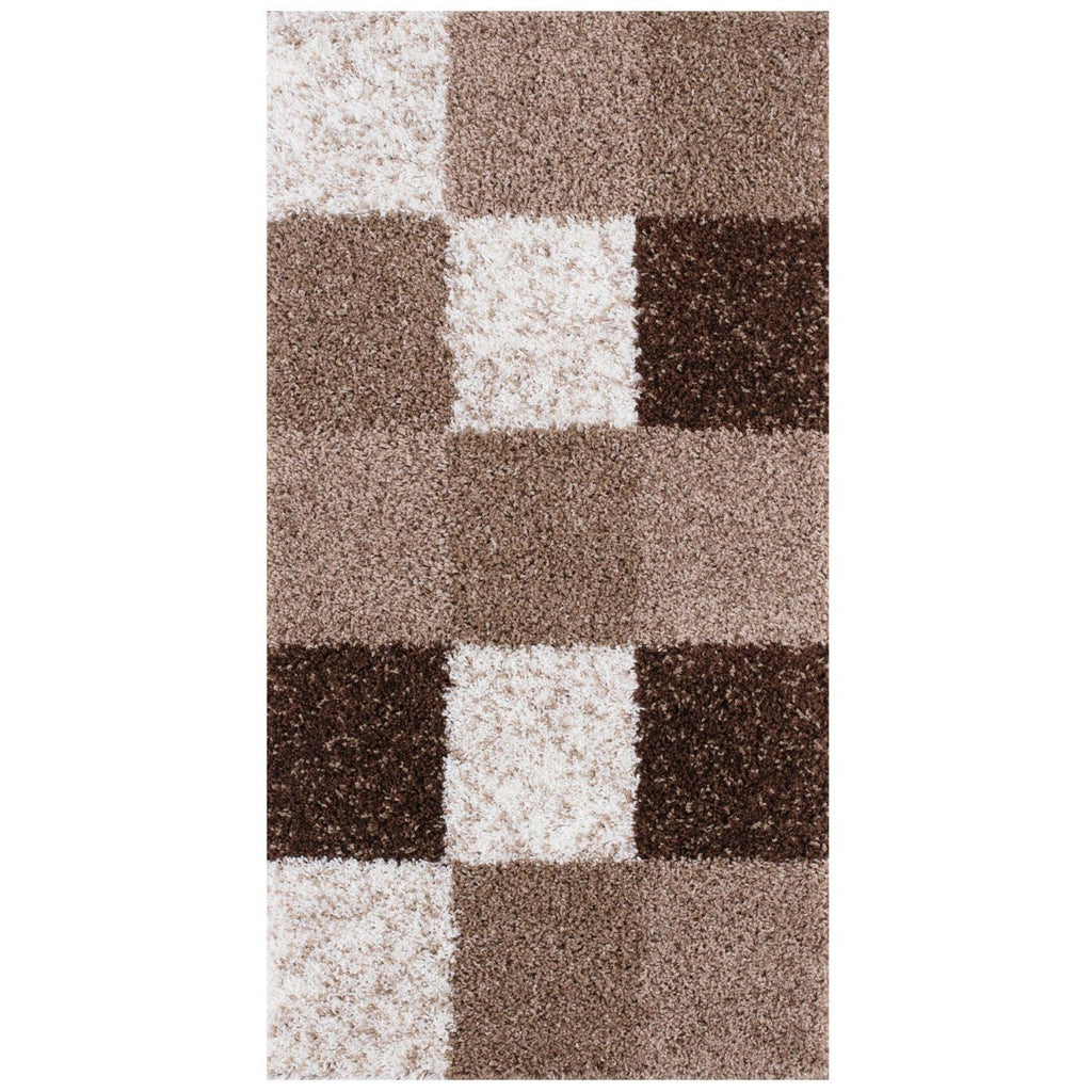 Myshaggy Geometric Brown Rug