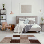 Myshaggy Geometric Brown Rug