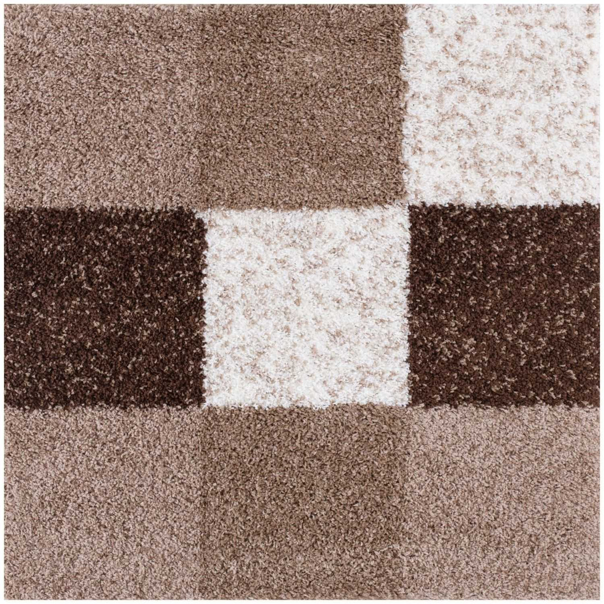 Myshaggy Geometric Brown Rug