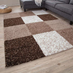 Myshaggy Geometric Brown Rug