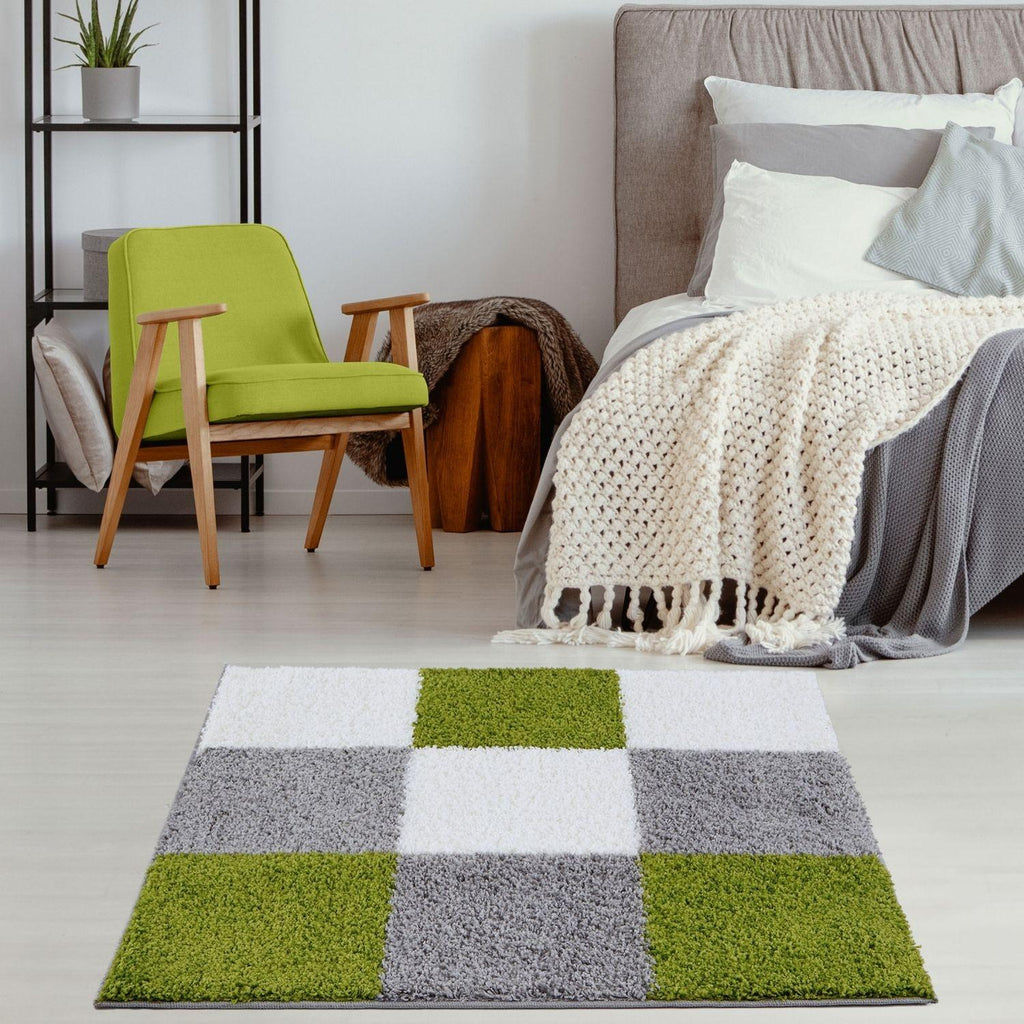 Myshaggy Geometric Green Rug