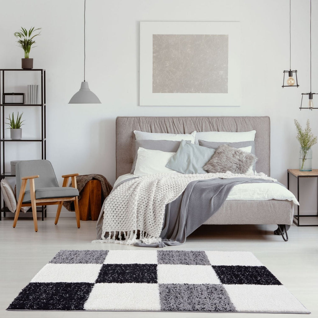 Myshaggy Geometric Grey Rug