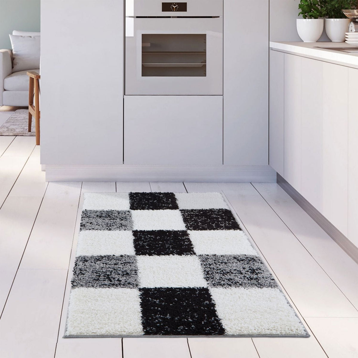 Myshaggy Geometric Grey Rug