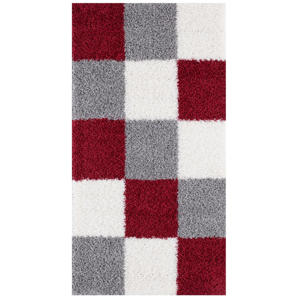 Myshaggy Geometric Red Rug