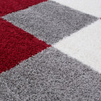 Myshaggy Geometric Red Rug