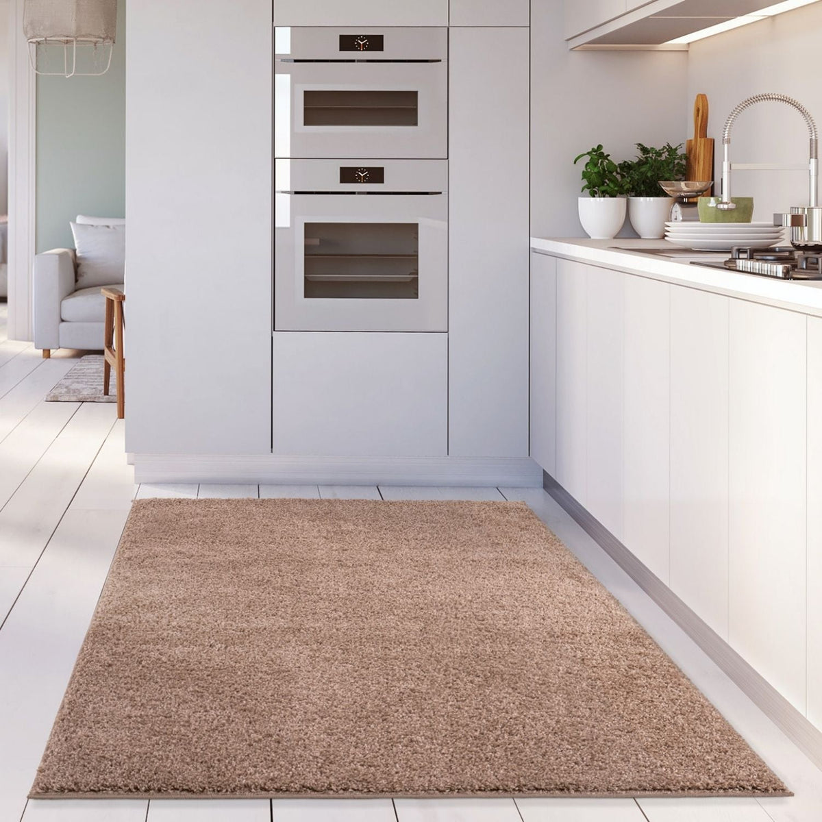 Myshaggy Solid Beige Rug