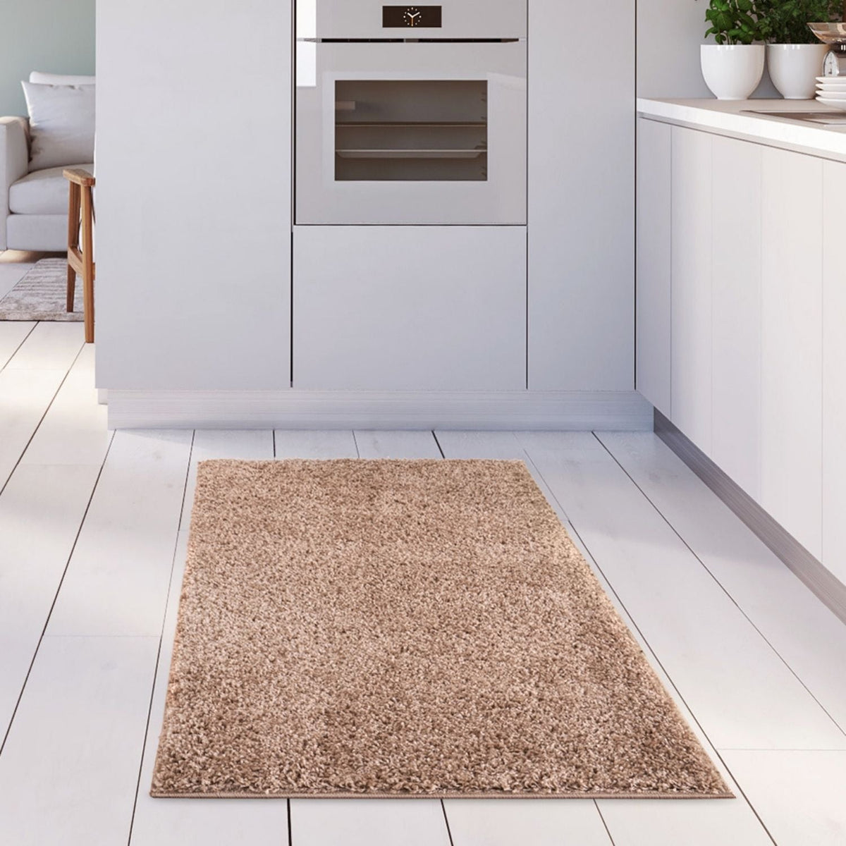 Myshaggy Solid Beige Rug