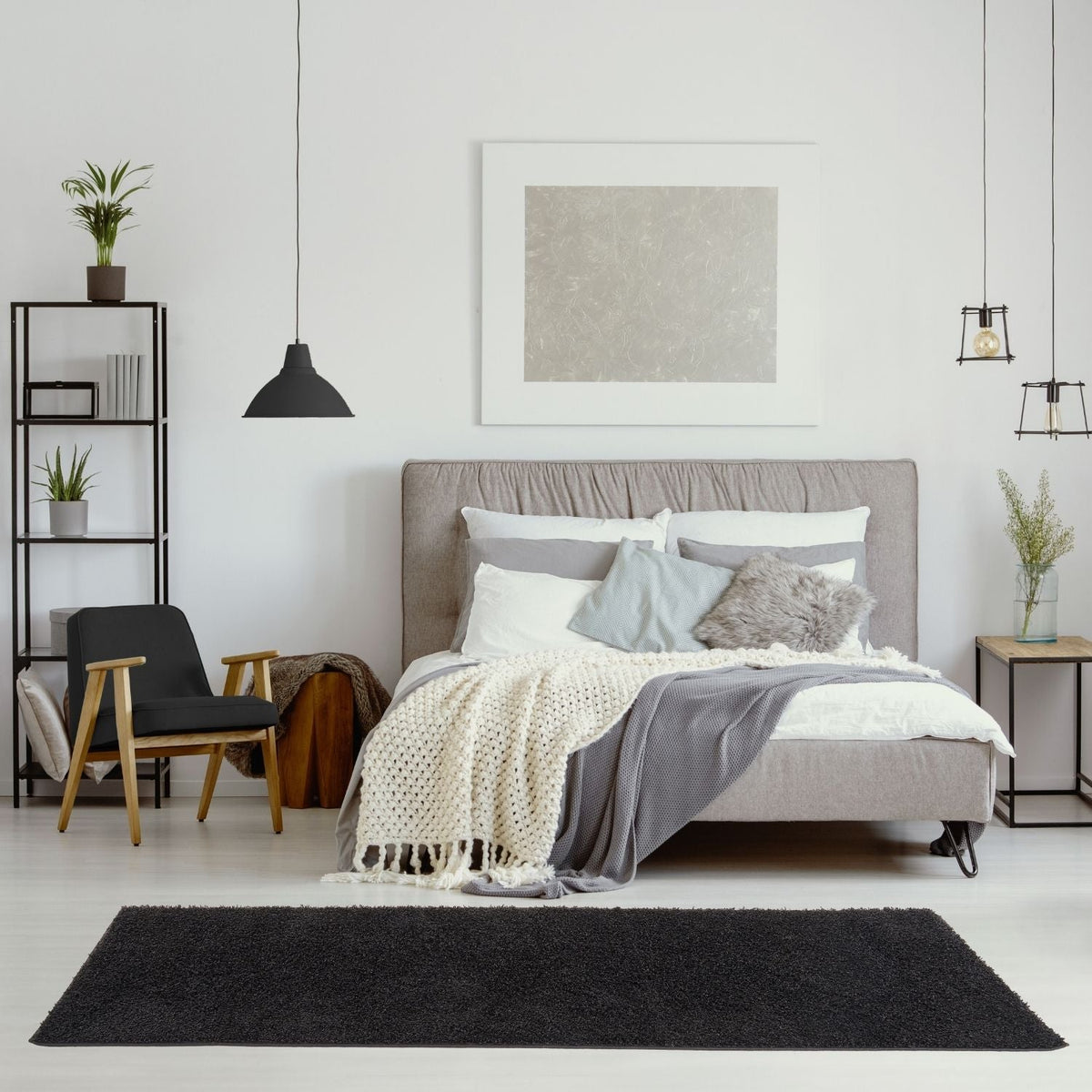 Myshaggy Solid Black Rug