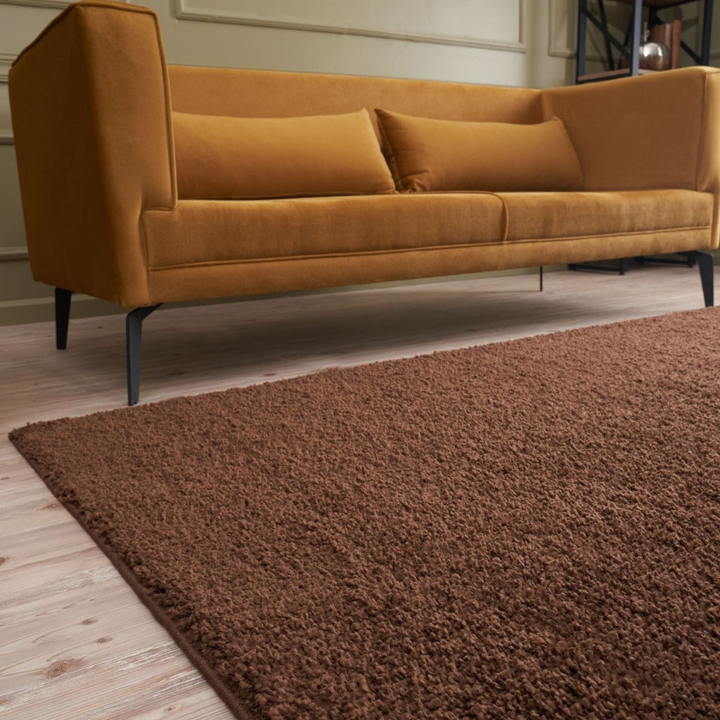 Myshaggy Solid Brown Rug