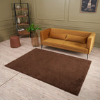 Myshaggy Solid Brown Rug