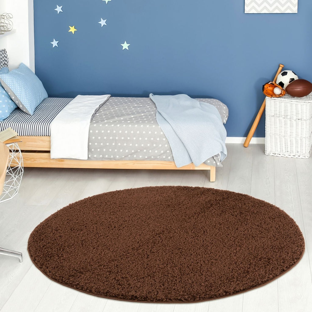 Myshaggy Solid Brown Rug