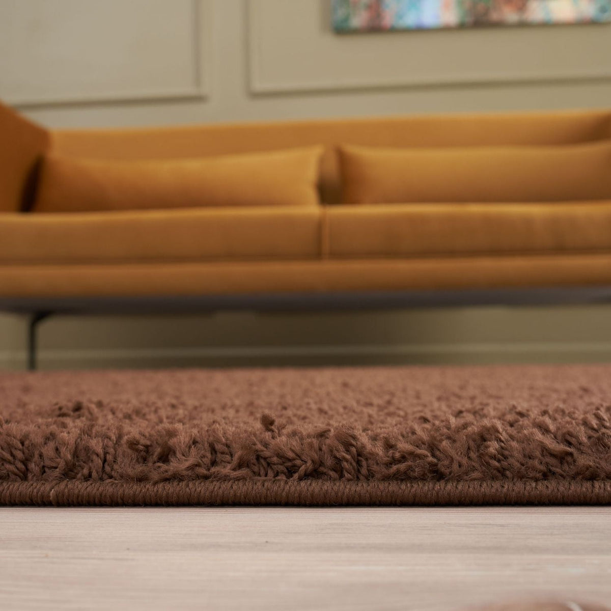 Myshaggy Solid Brown Rug