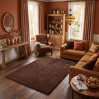 Myshaggy Solid Brown Rug