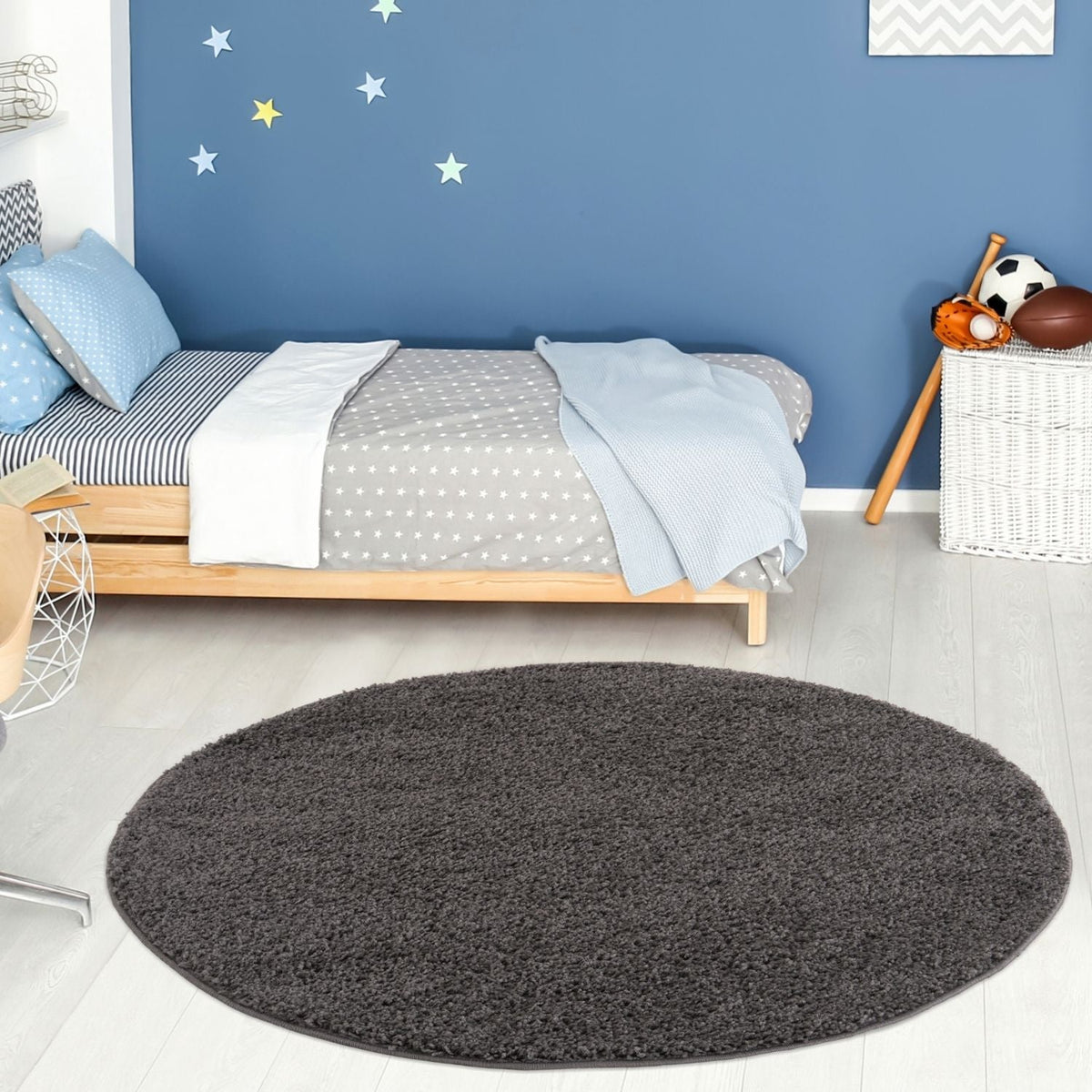 Myshaggy Solid Dark Grey Rug