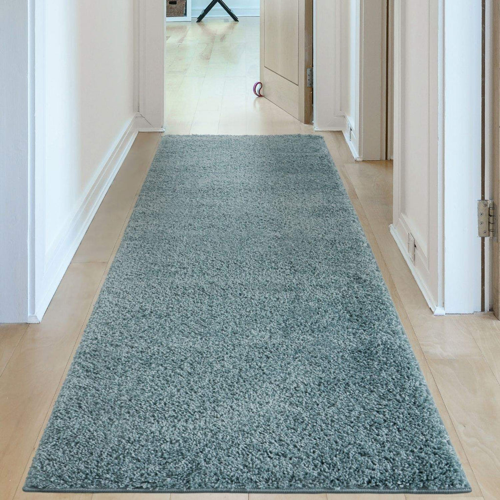 Myshaggy Solid Duck Egg Blue Rug