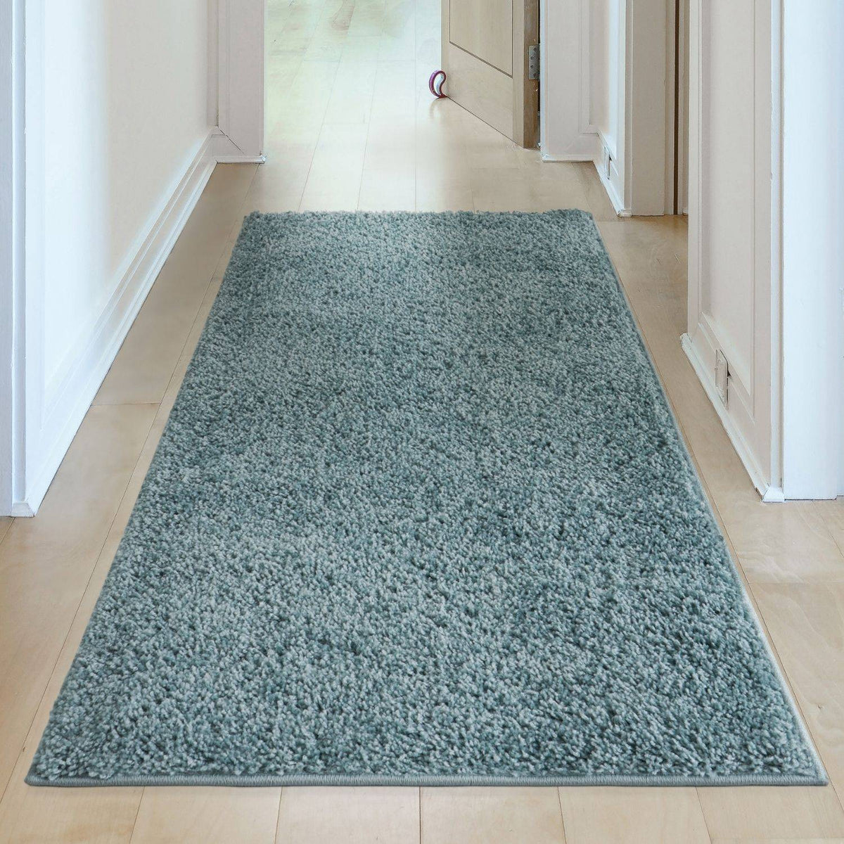 Myshaggy Solid Duck Egg Blue Rug