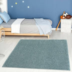 Myshaggy Solid Duck Egg Blue Rug