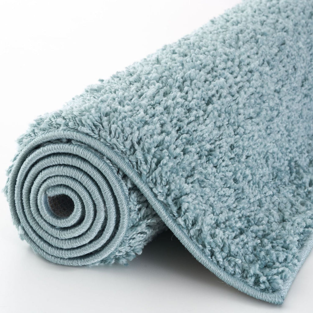 Myshaggy Solid Duck Egg Blue Rug