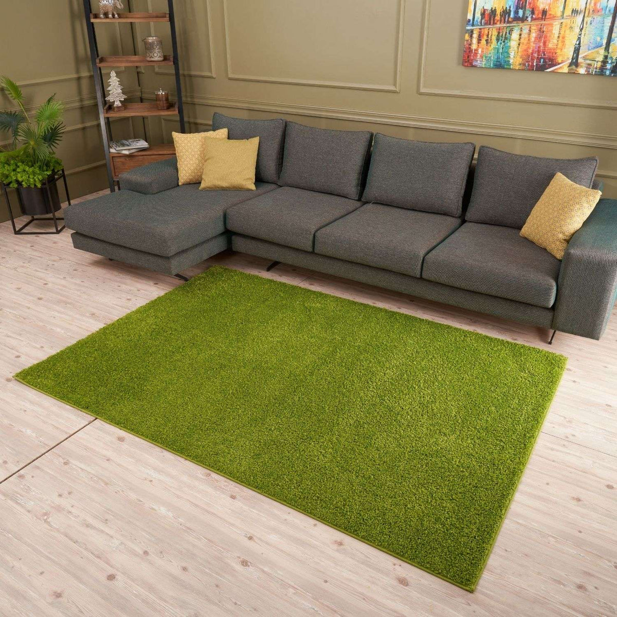 Myshaggy Solid Green Rug