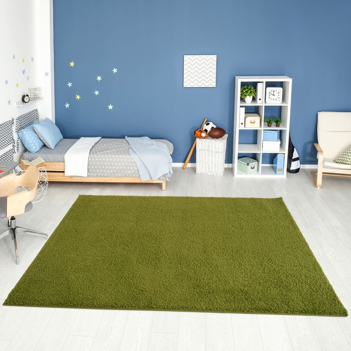 Myshaggy Solid Green Rug